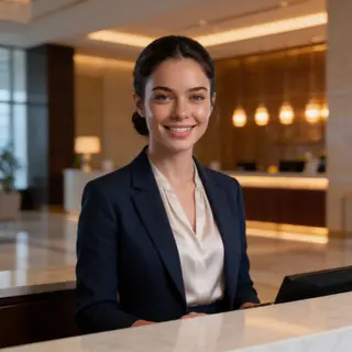 L’assistente alla reception di un hotel